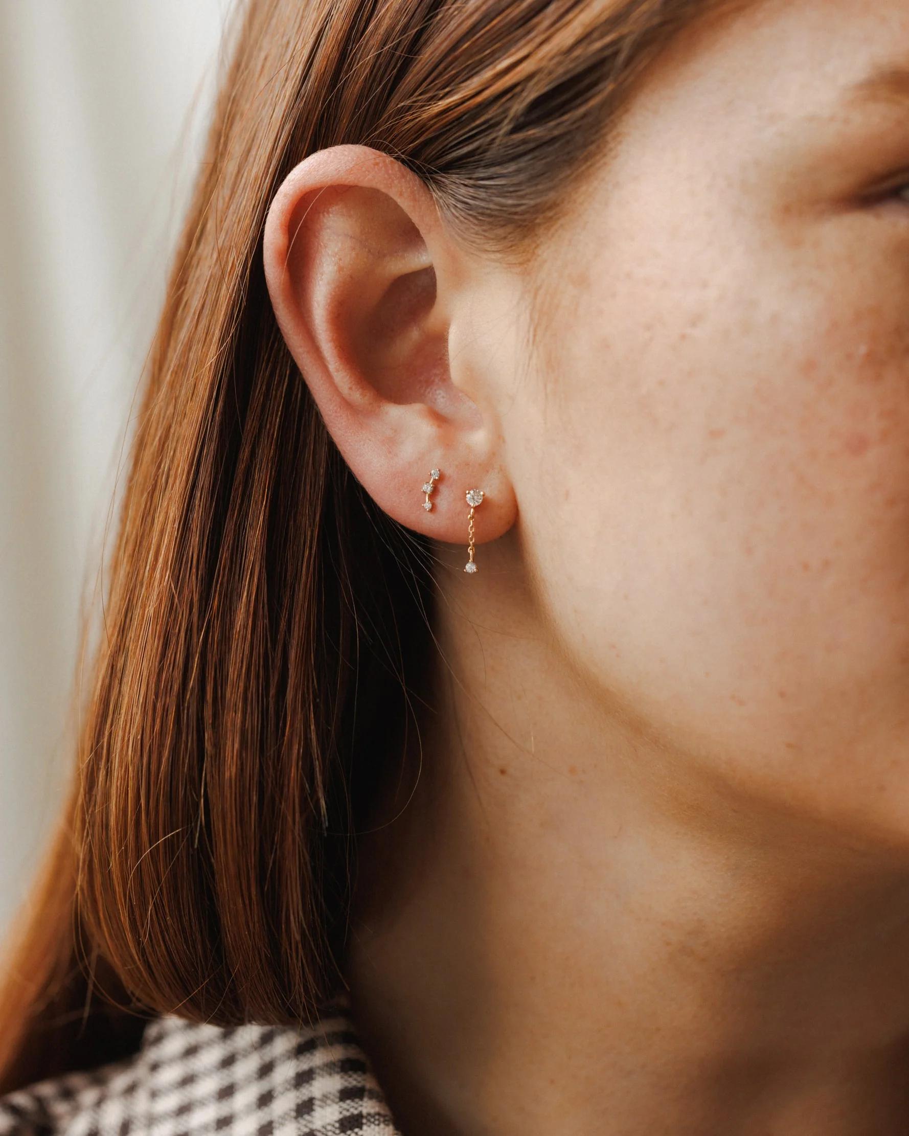 Astra Diamond Bar Studs - Image 2