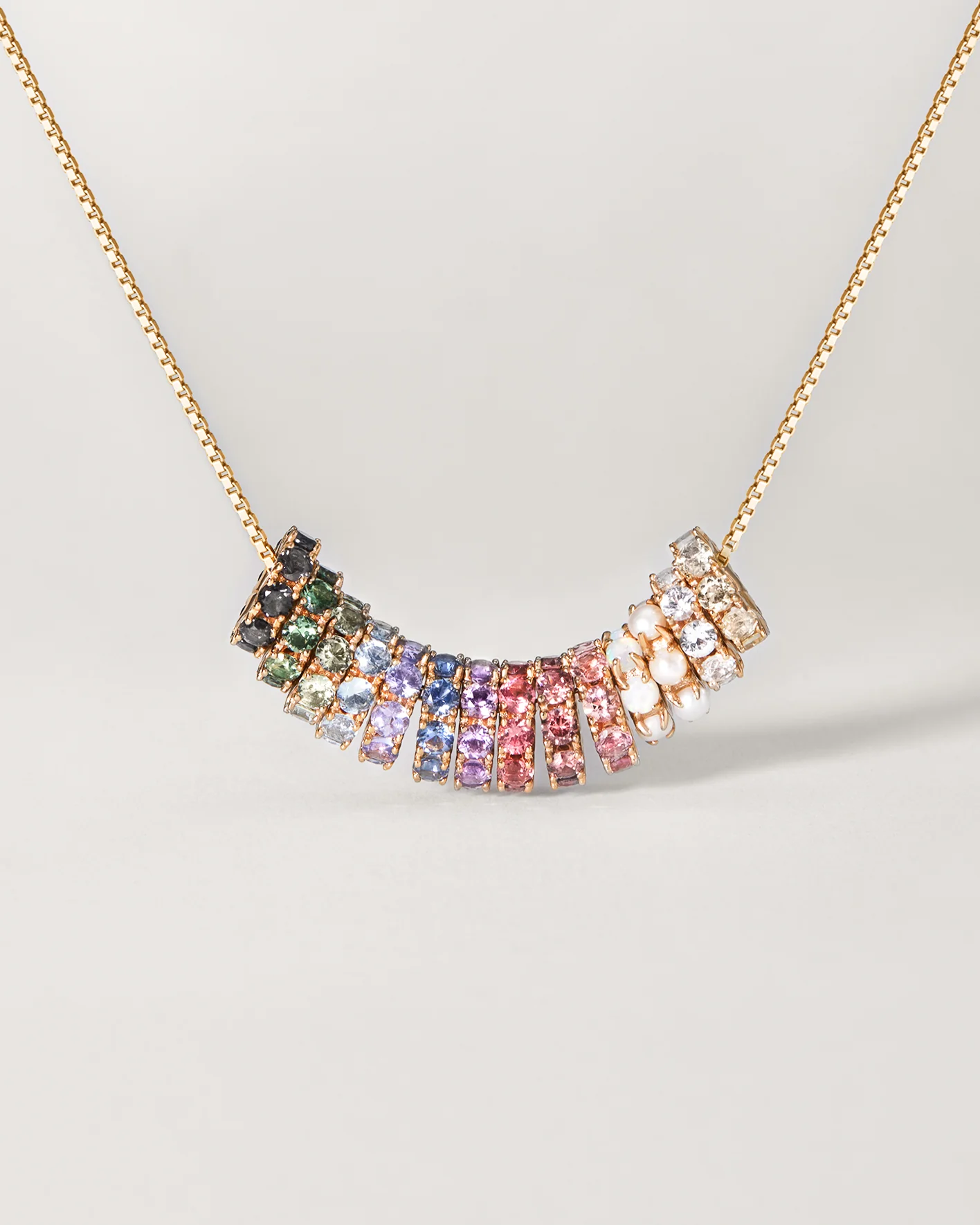 Aura Birthstone Bead Necklace