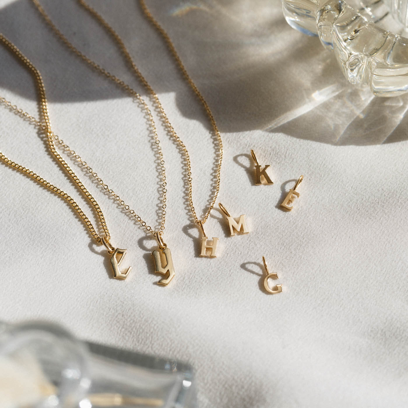 Bold Gothic Initial Necklace - Image 10