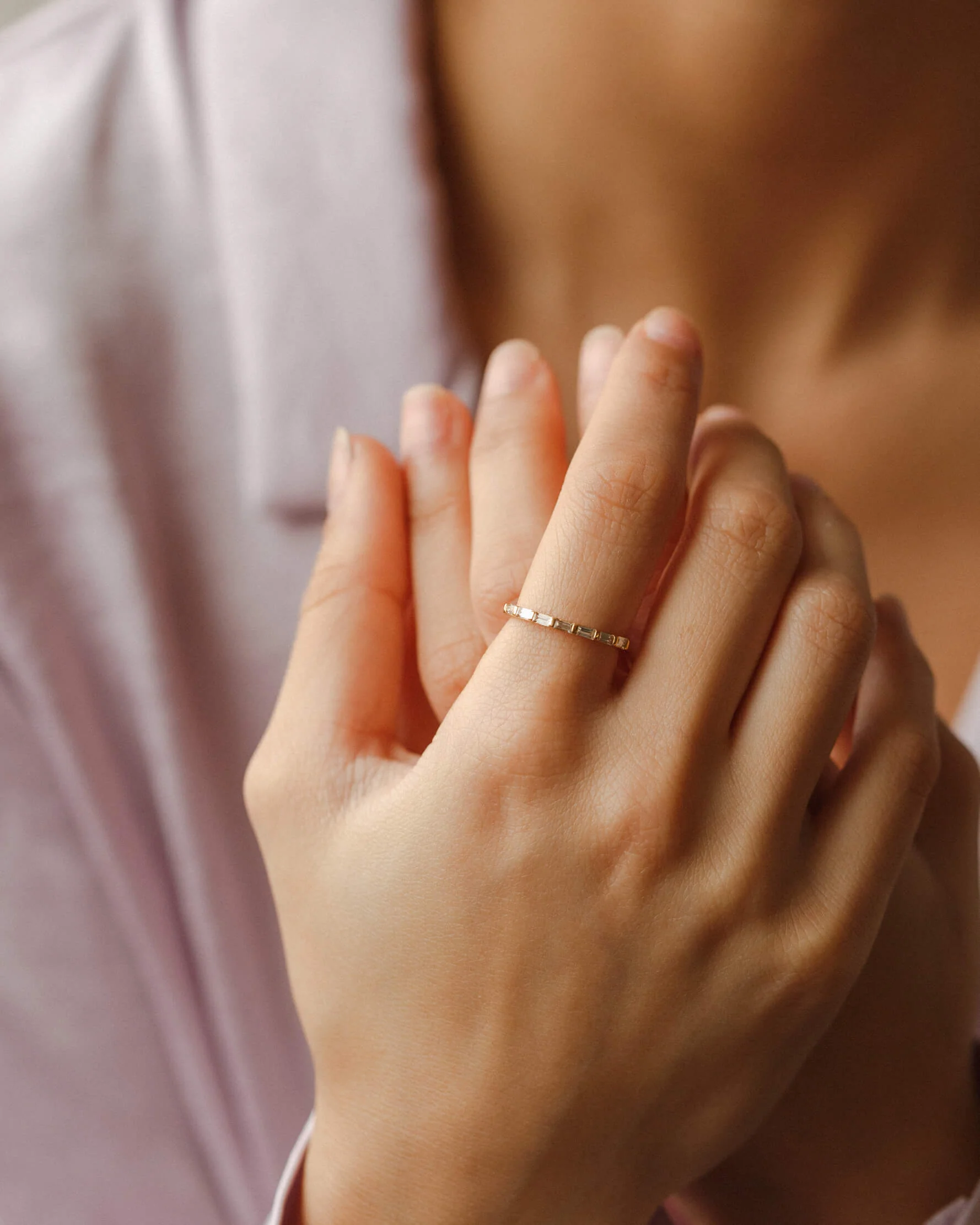 Deco White Sapphire Ring - Image 6
