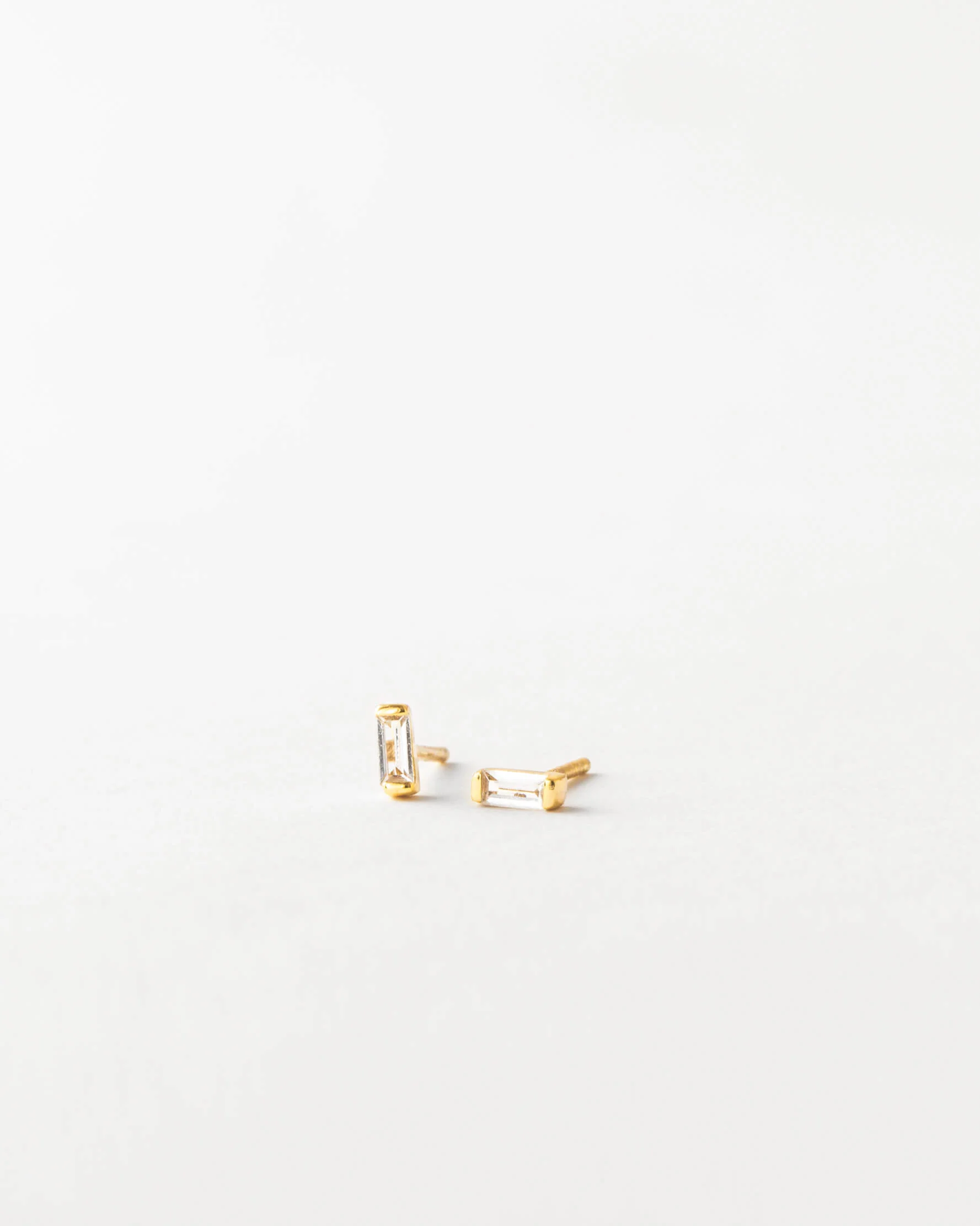 Deco White Sapphire Studs - Image 5