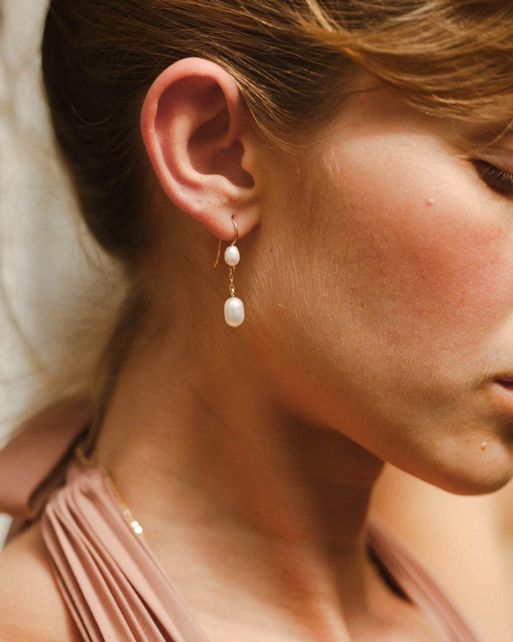 Deux Pearl Drop Earrings - Image 5