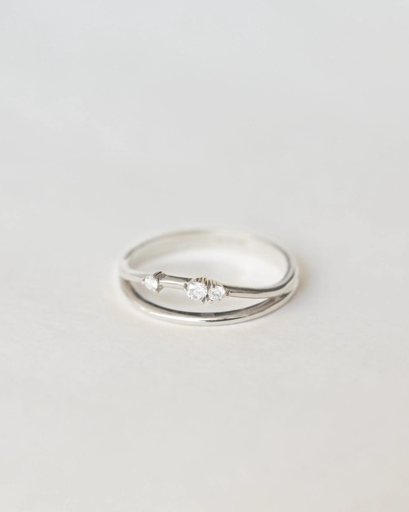 Eclipse White Sapphire Ring - Image 2