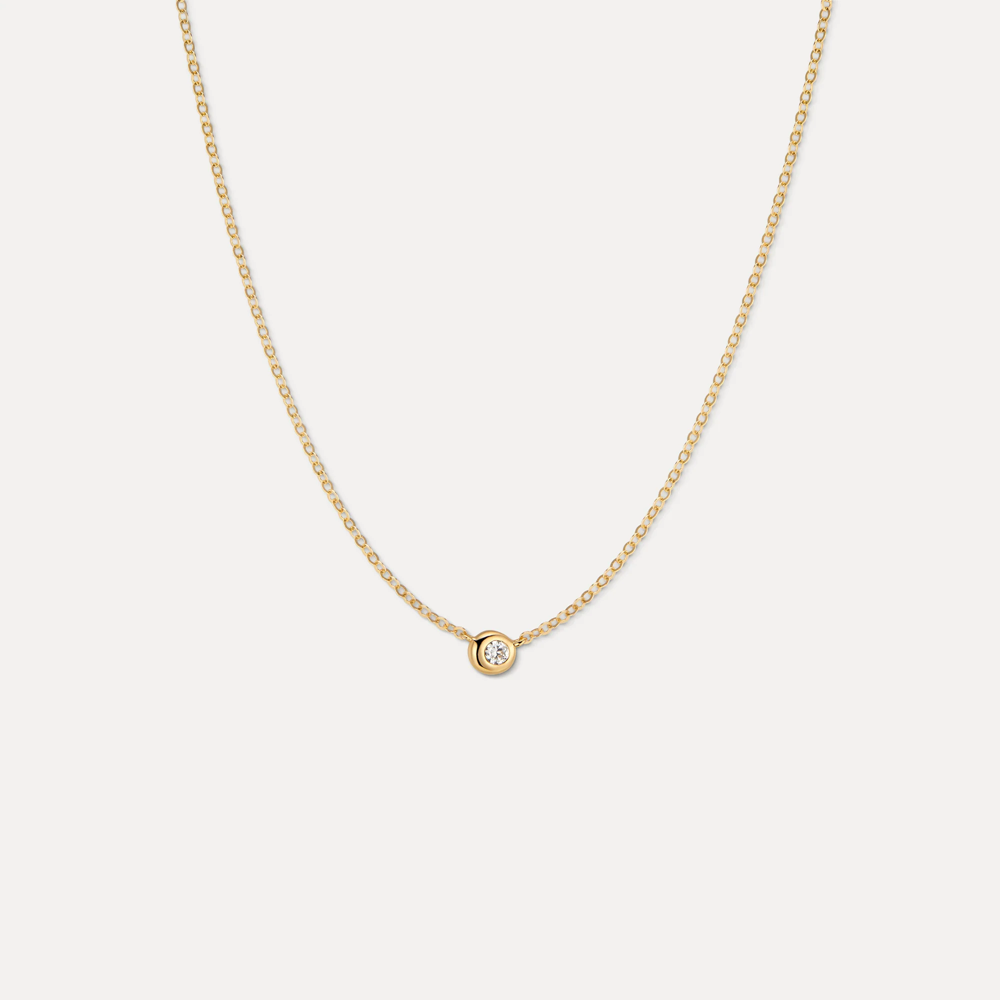 Gaia White Sapphire Solitaire Necklace