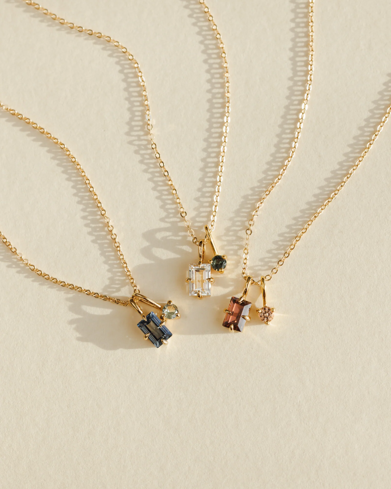 Gold Toi et Moi Necklace - Image 3
