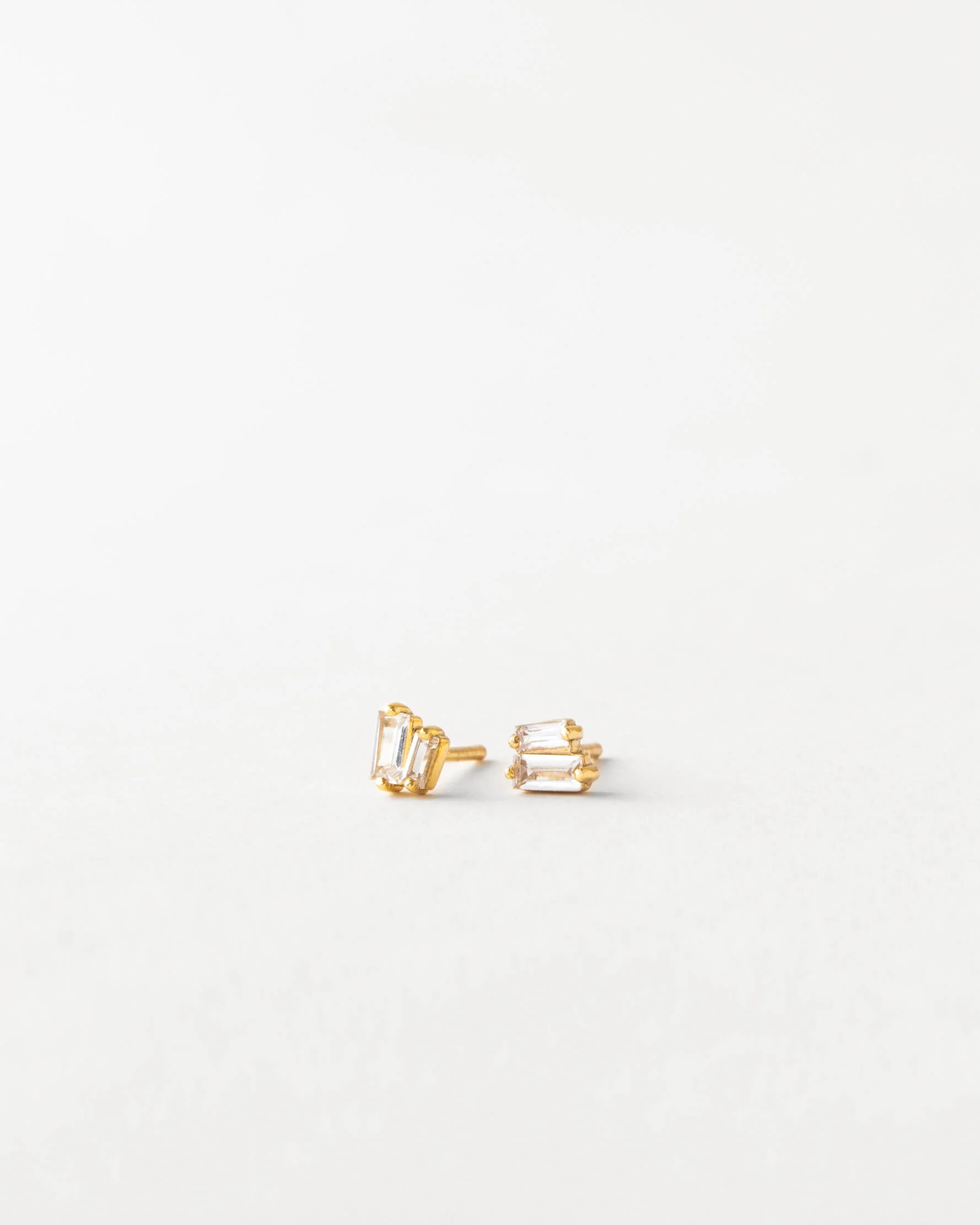 Jules White Sapphire Studs - Image 5