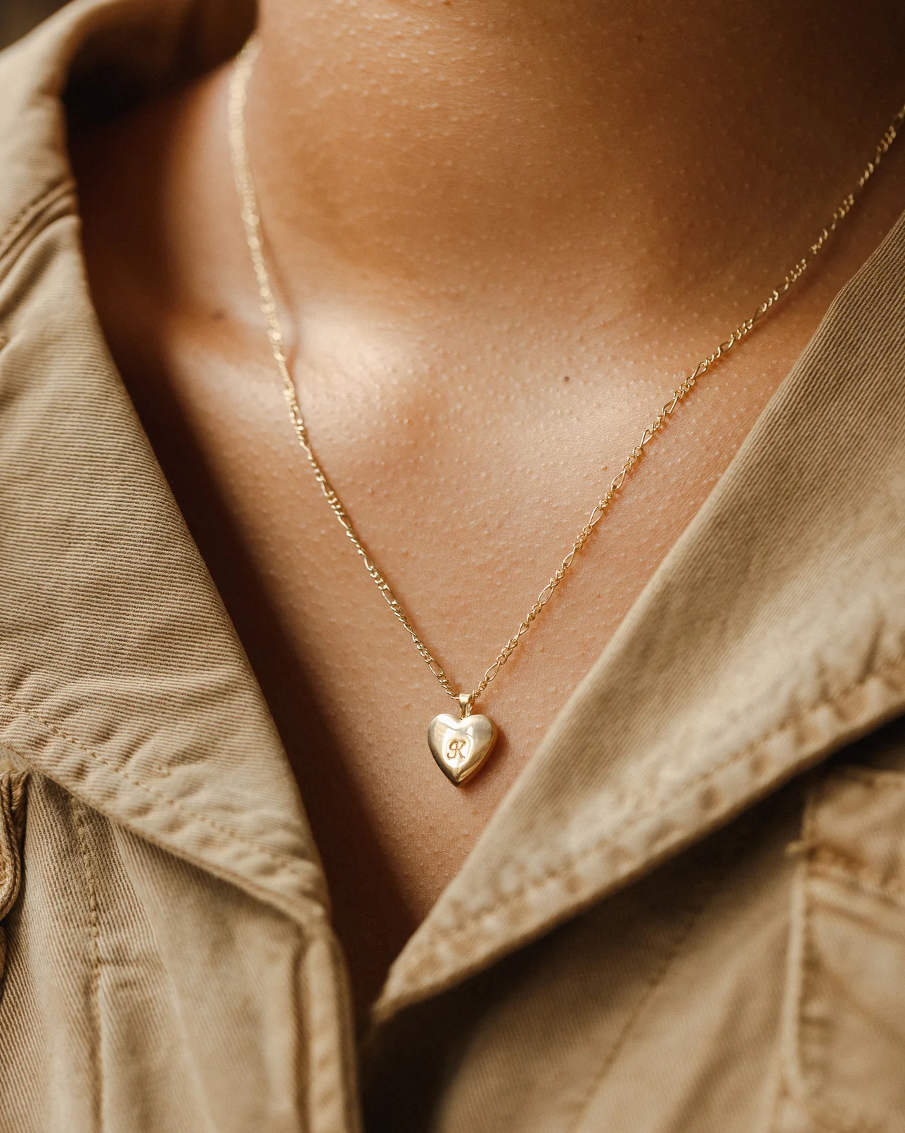 Micro Heart Locket Necklace - Image 2
