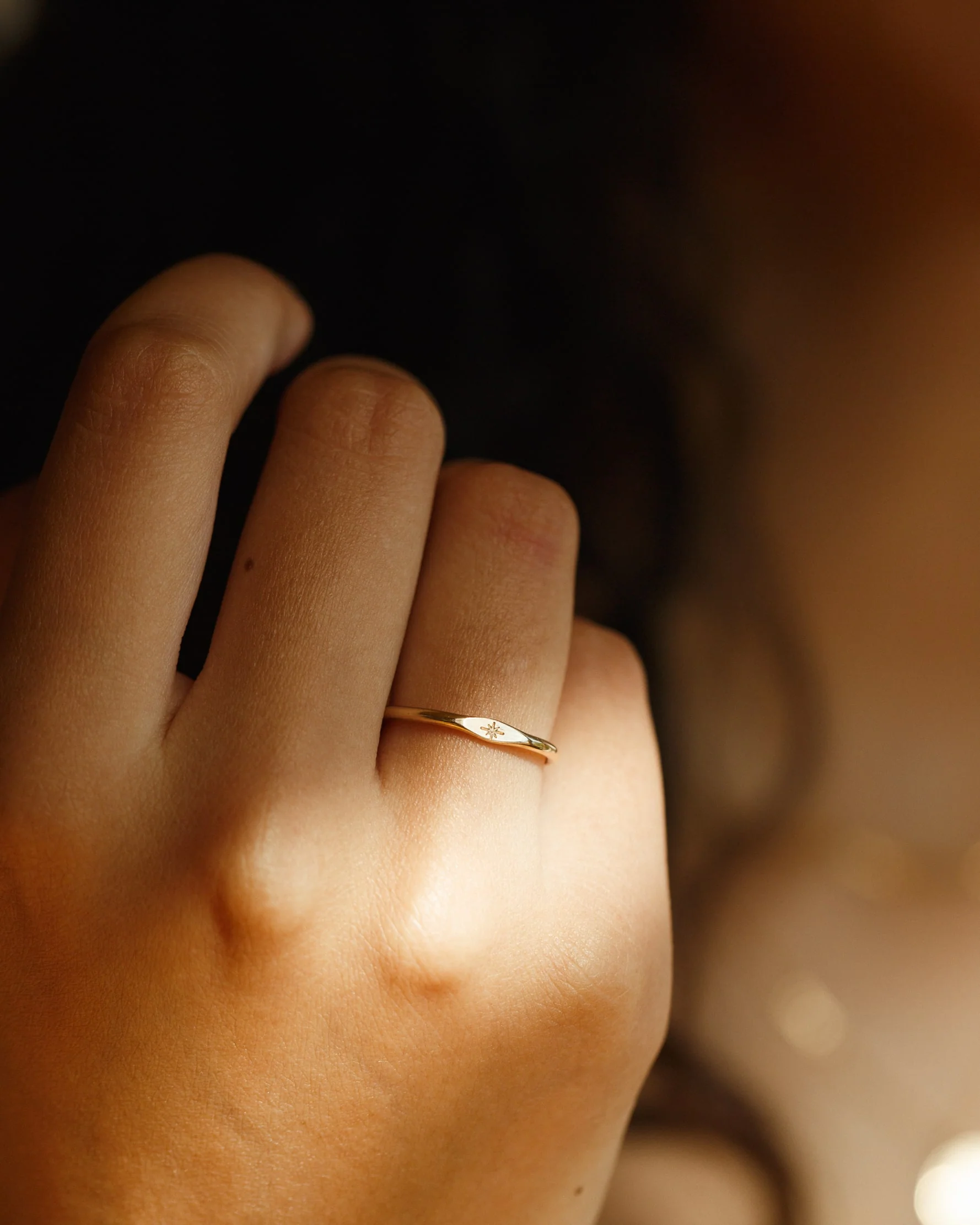 Micro Signet Ring Trio Set - Image 7