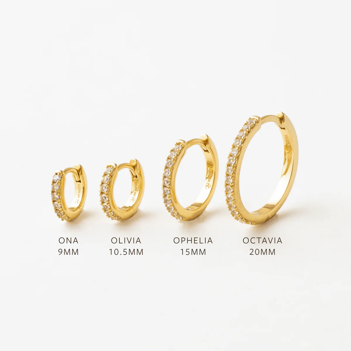 Octavia White Sapphire Hoops - Image 4