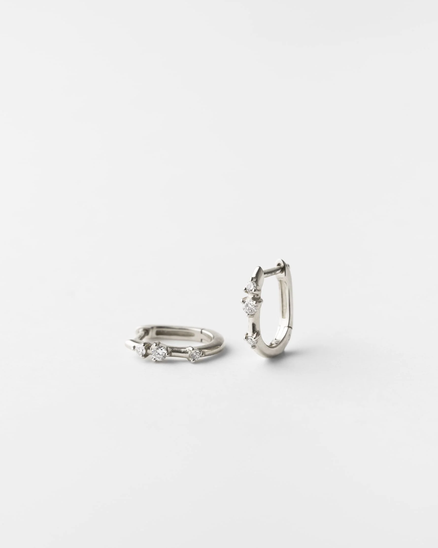 Orion White Sapphire Hoops - Image 2