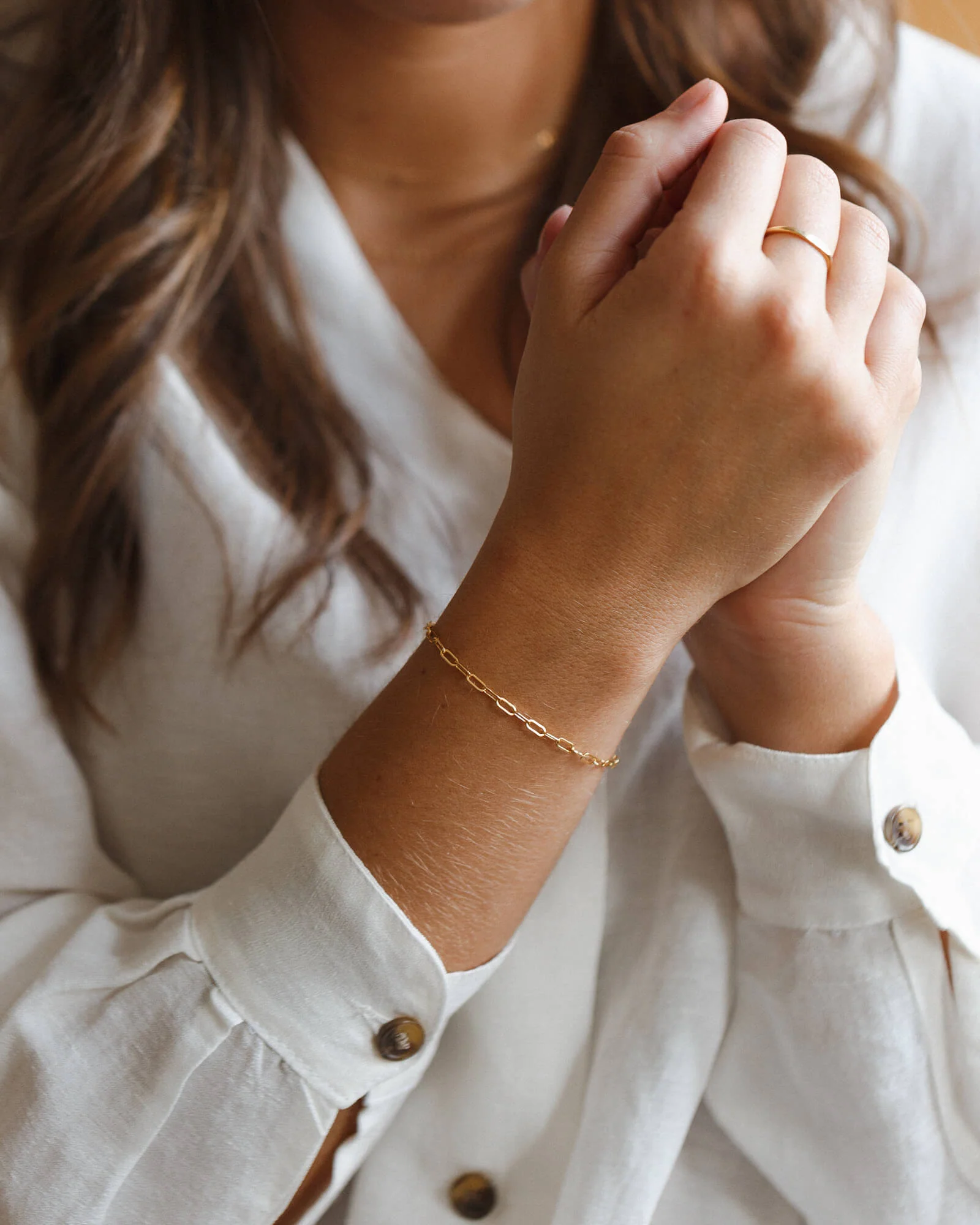Small Paperclip Chain Bracelet - Image 3