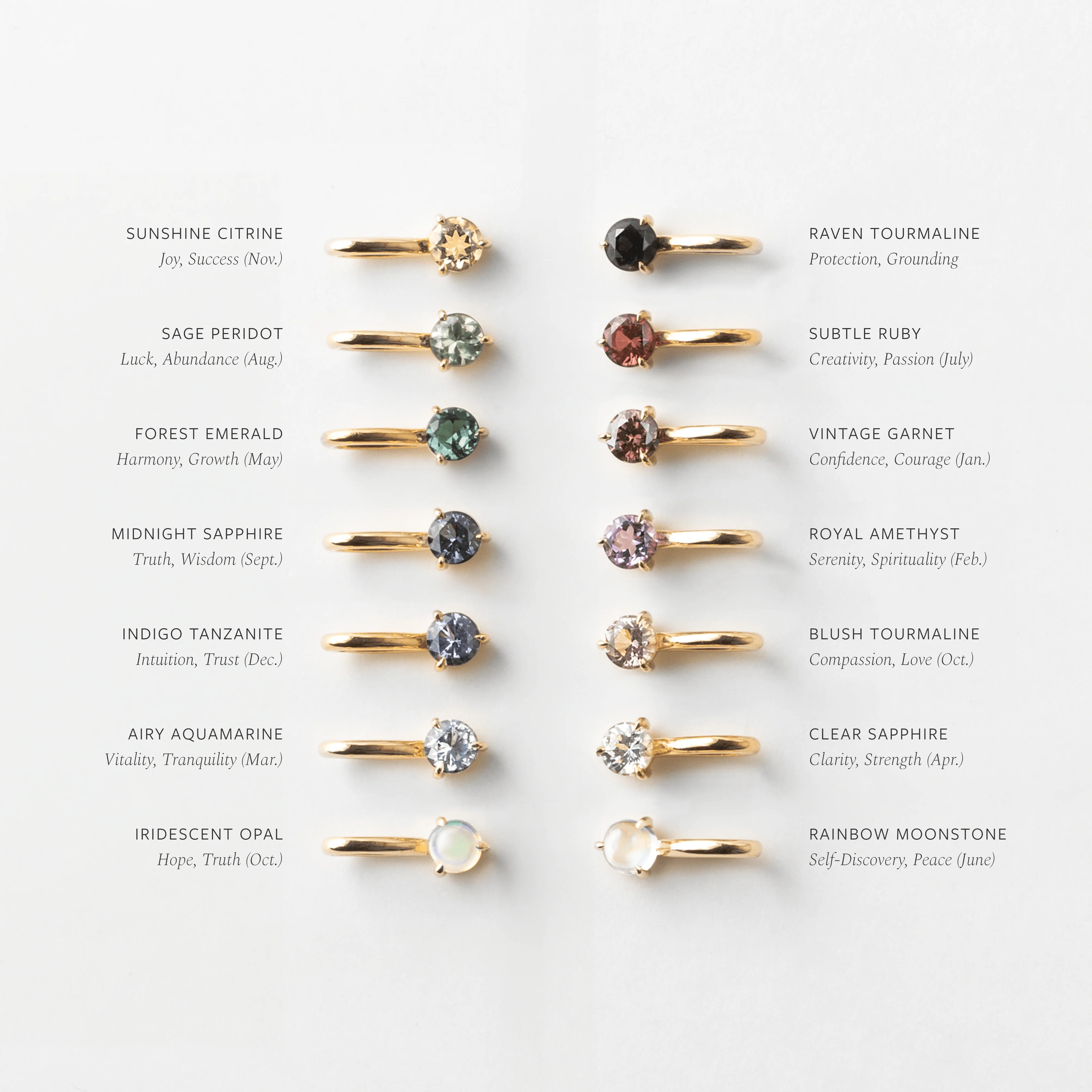 Solid Gold Flora Birthstone Necklace - Image 4