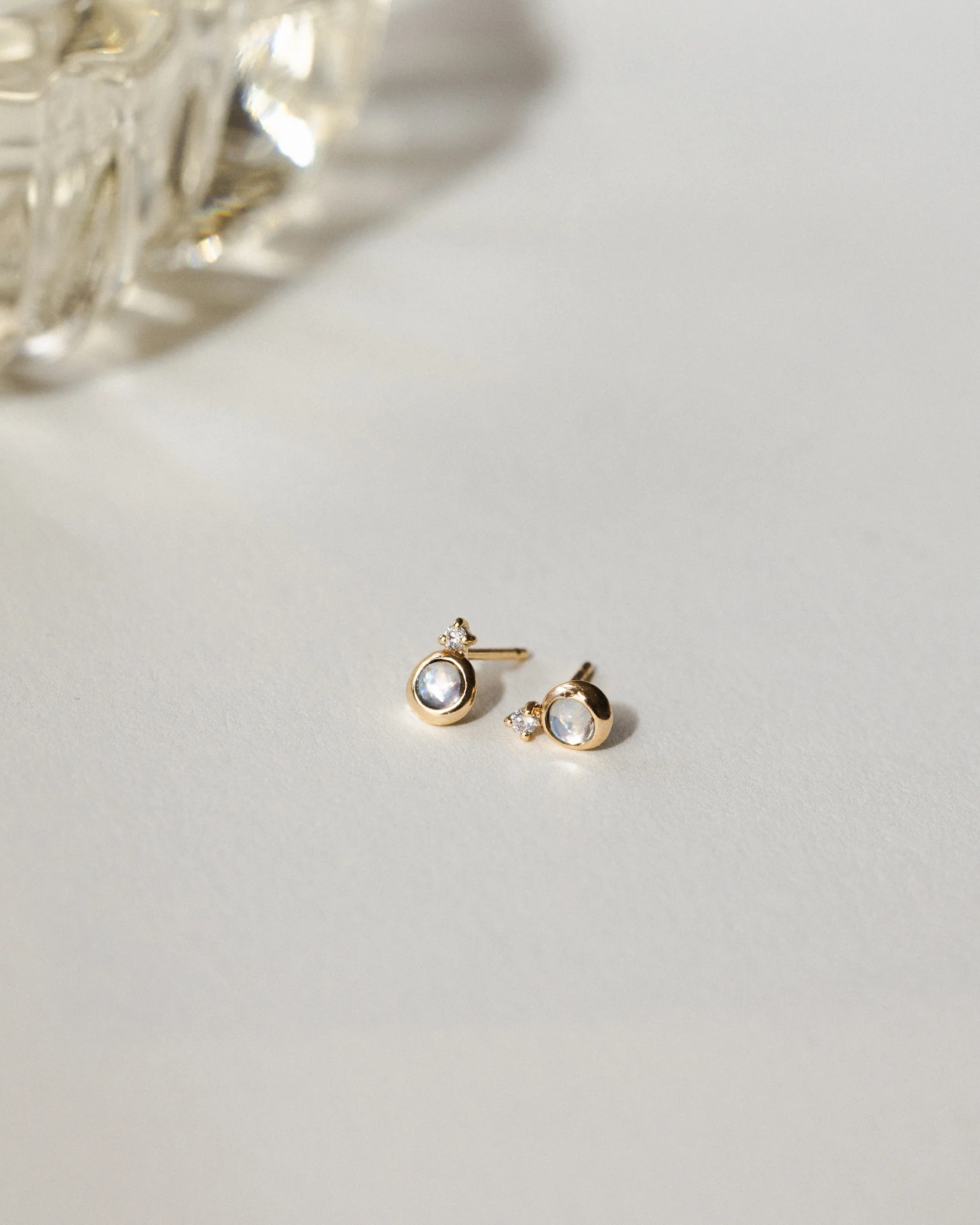 Solid Gold Moonstruck Studs - Image 3