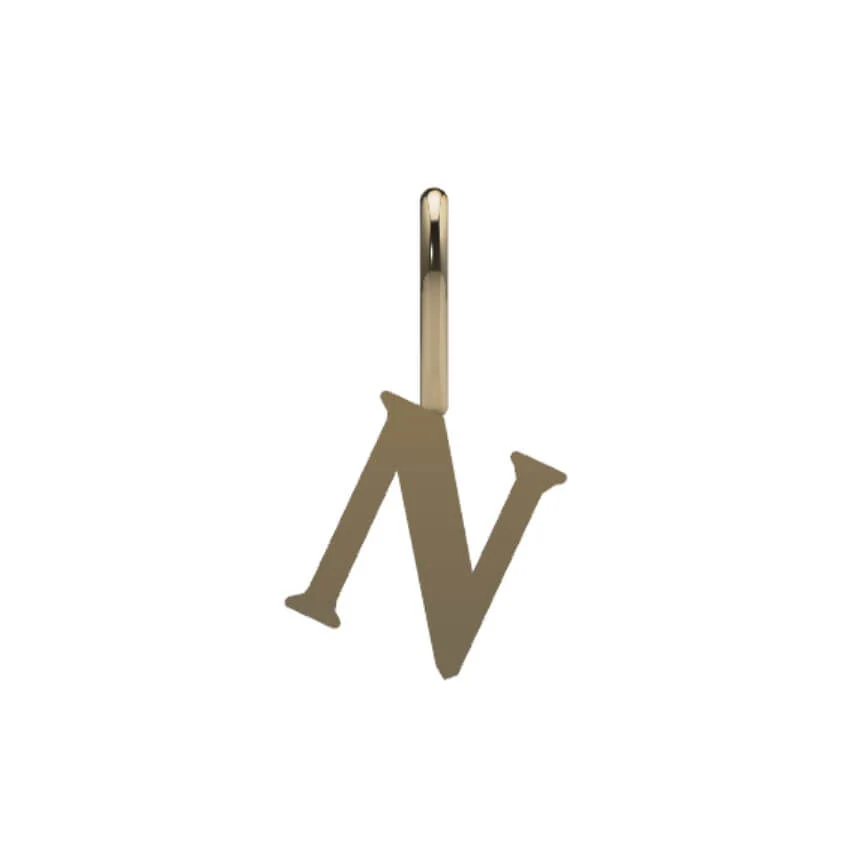14k Serif Initial Pendant - Image 16