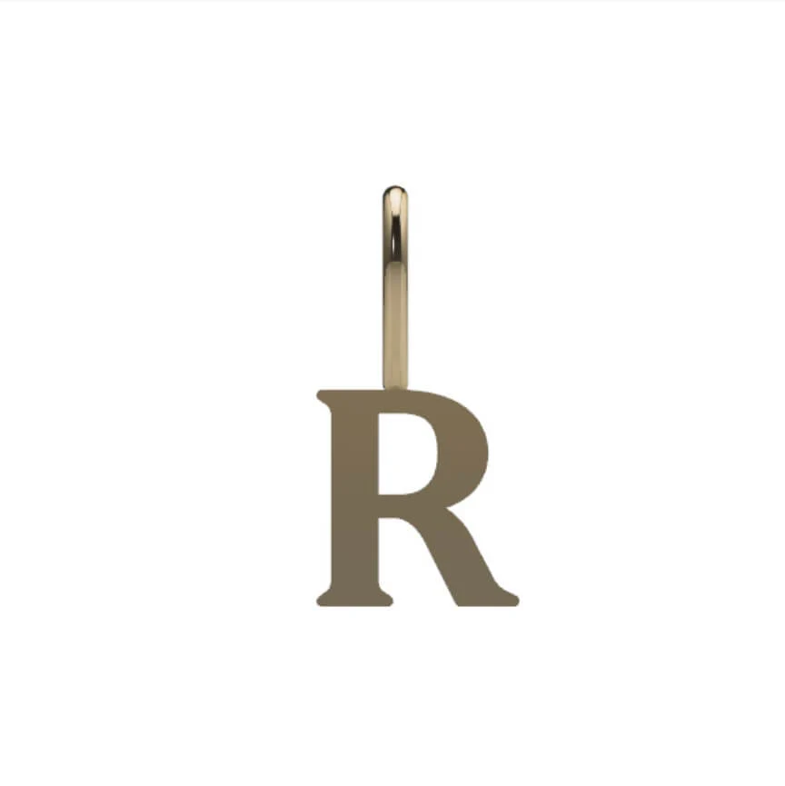 14k Serif Initial Pendant - Image 18
