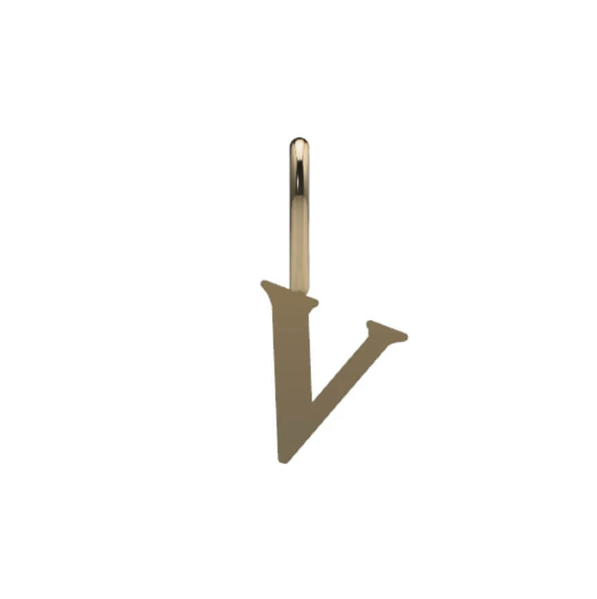 14k Serif Initial Pendant - Image 22