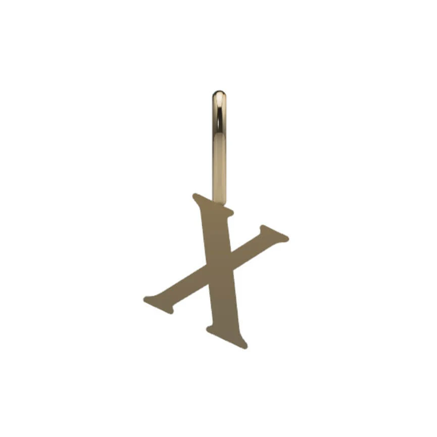 14k Serif Initial Pendant - Image 24