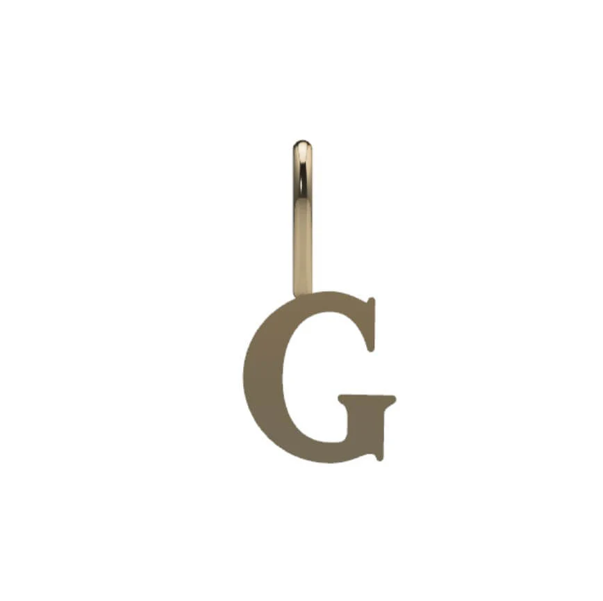 14k Serif Initial Pendant - Image 9