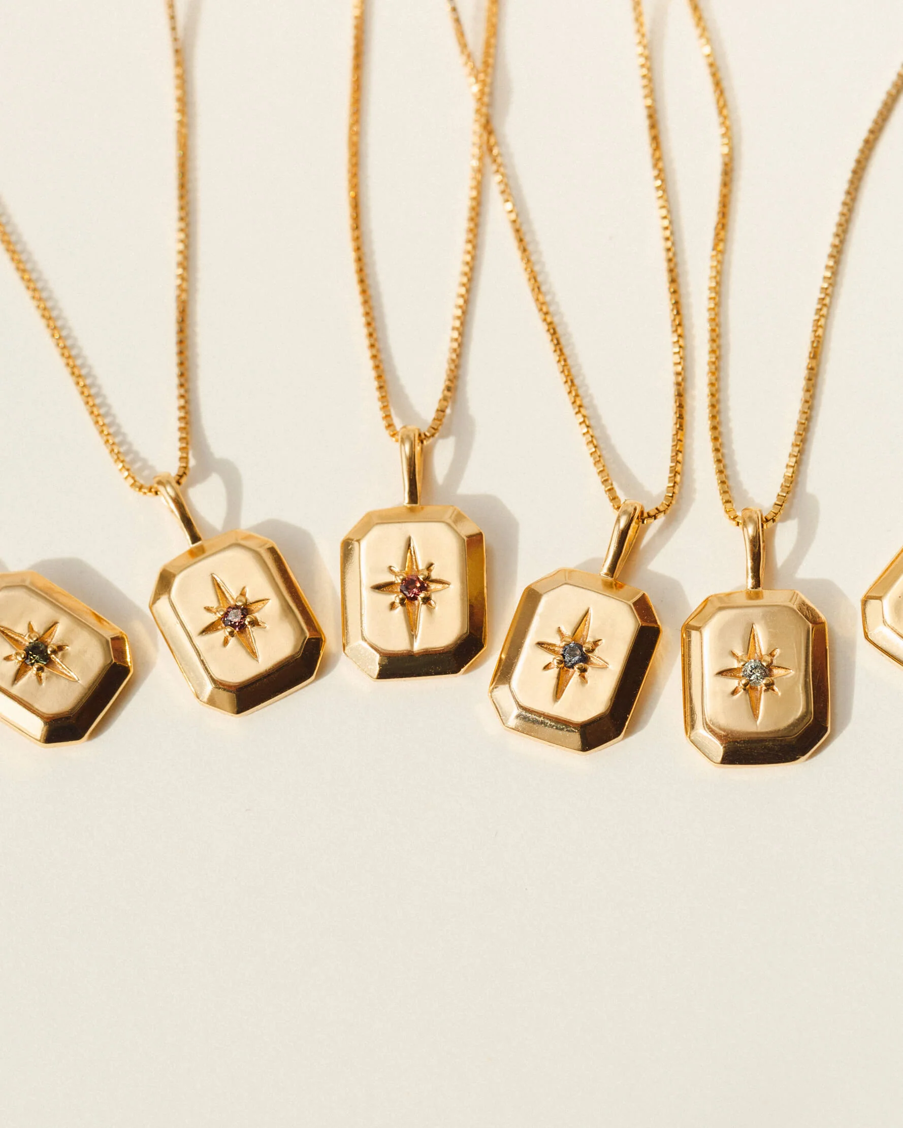 Solid Gold Starlight Birthstone Necklace - Image 3