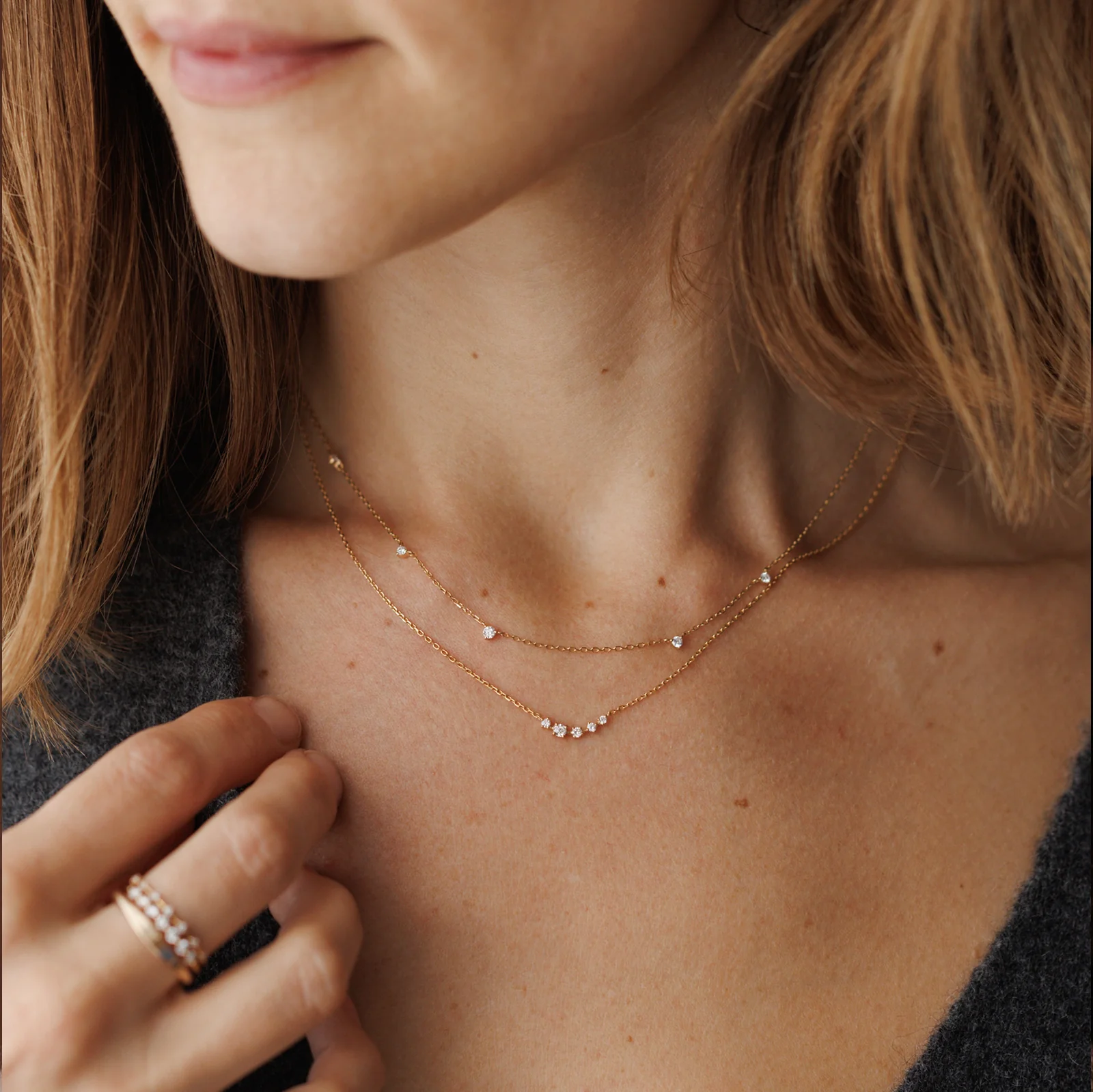 Solid Gold Starscape Necklace - Image 4